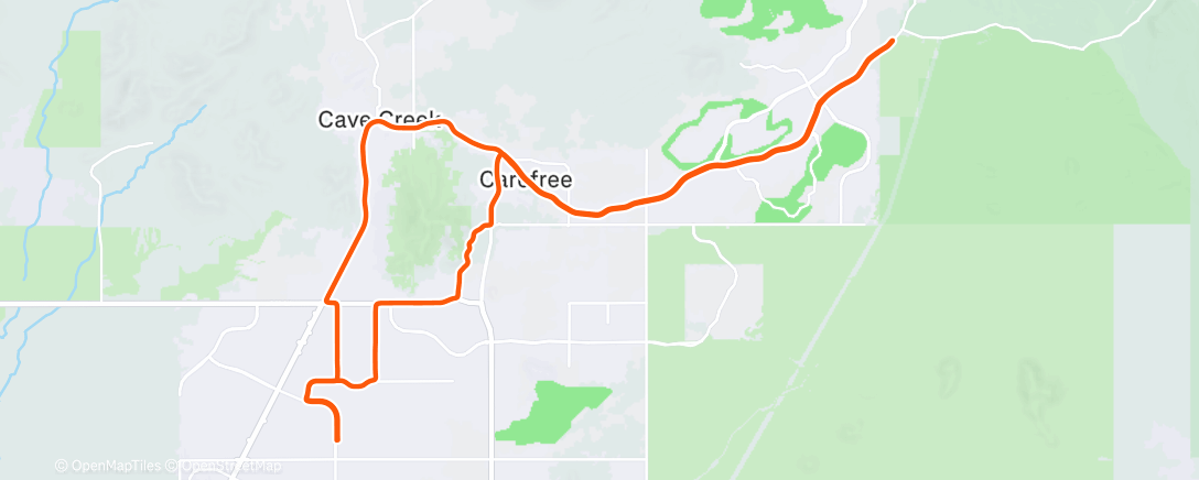 Map of the activity, Cycling