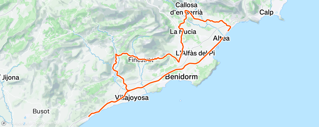 Map of the activity, Giro mattutino