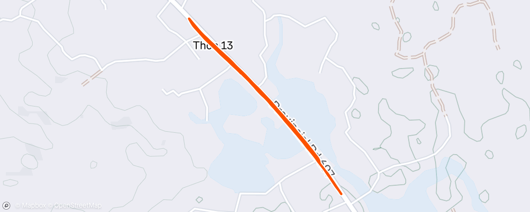 Map of the activity, Afternoon Run