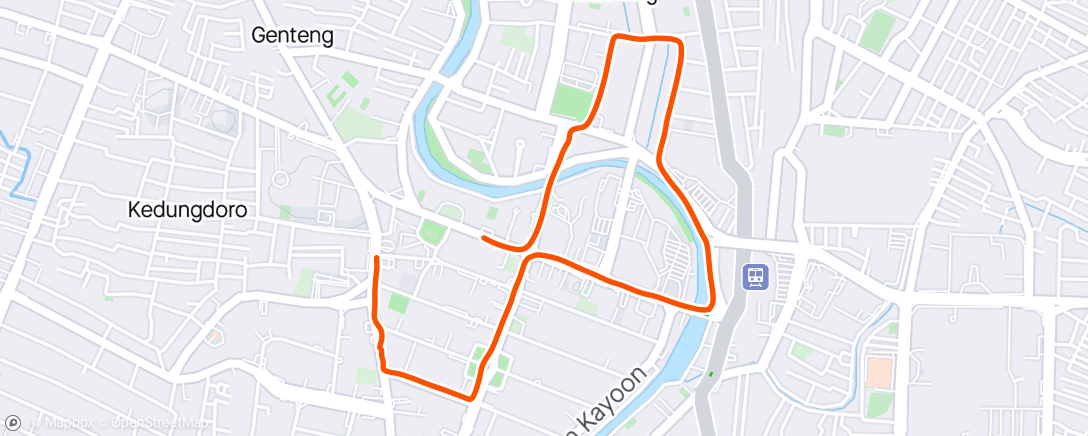 Map of the activity, Morning Run