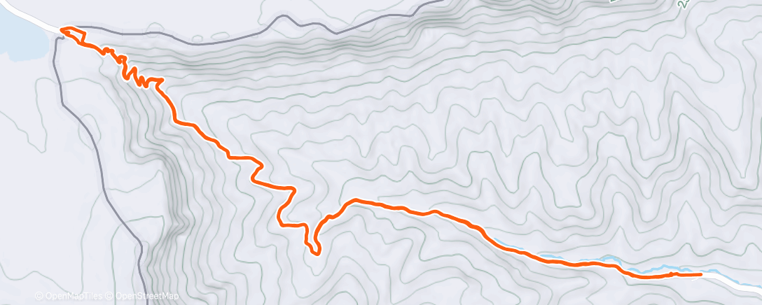 Map of the activity, Afternoon Trail Run