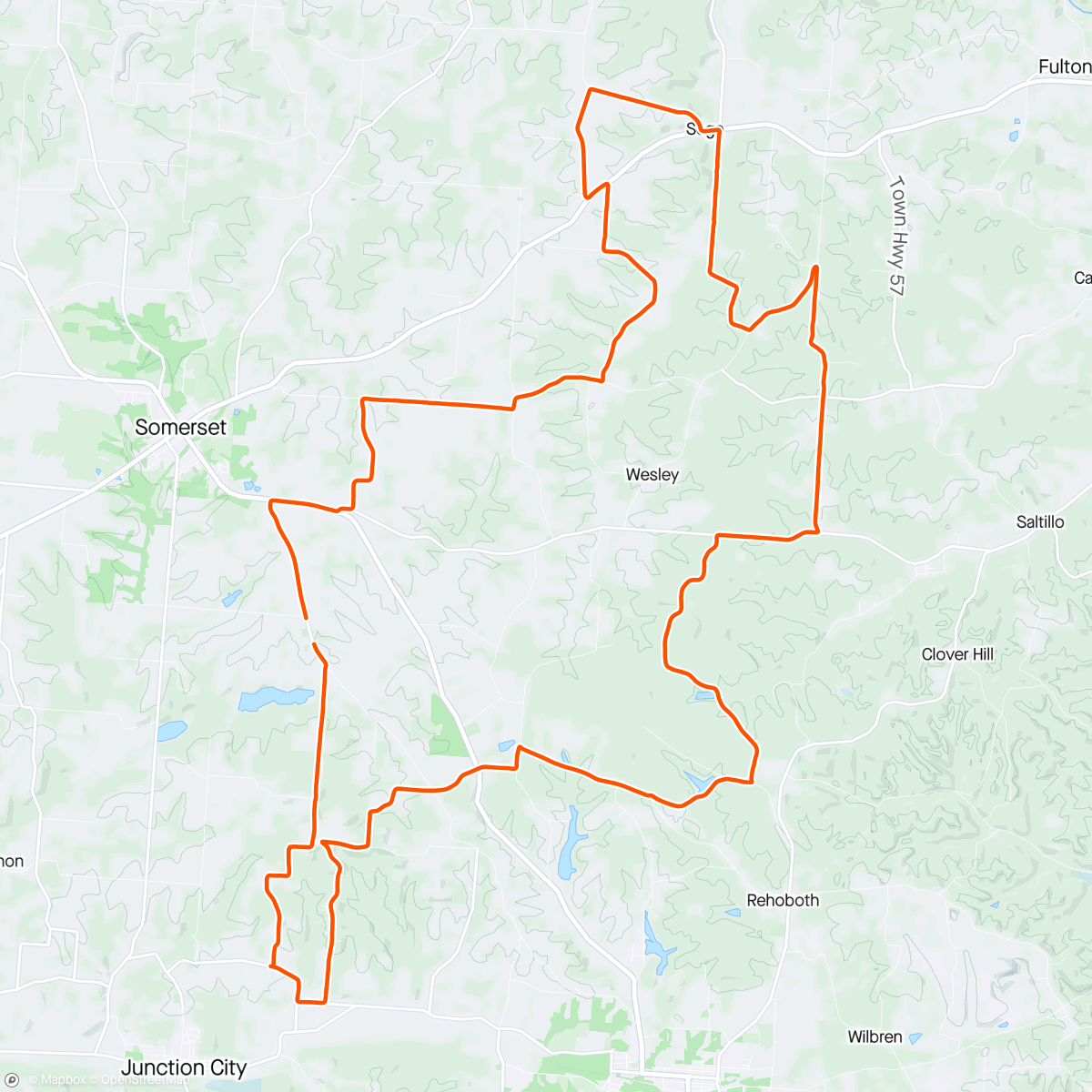 Map of the activity, Morning Gravel Ride, with a few hiccups…