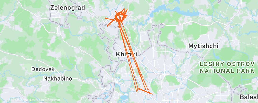 Карта физической активности (Дневной забег)