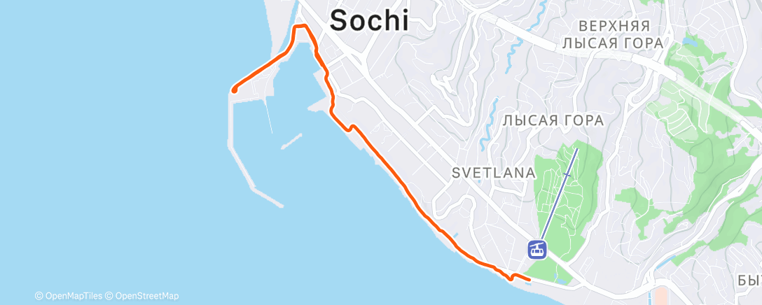 Map of the activity, Утренний забег