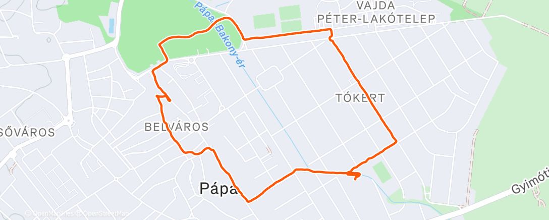 Map of the activity, Evening Hike