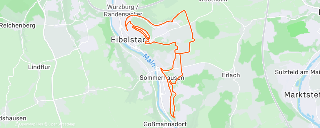 Map of the activity, Gravel-Fahrt zur Mittagszeit