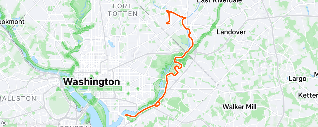 Map of the activity, Lunch Ride