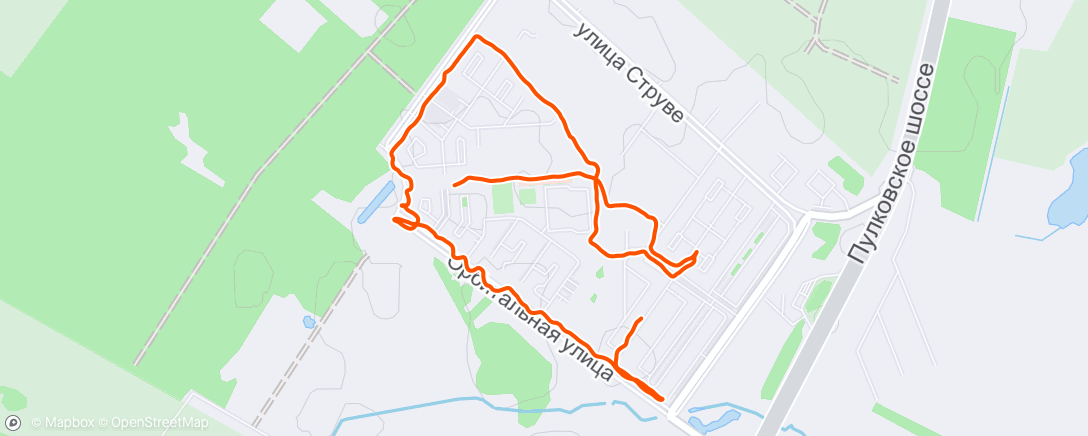 Map of the activity, Afternoon Walk