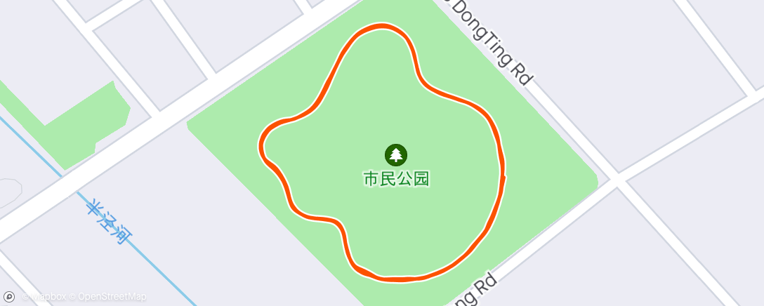 Map of the activity, Civic Park Loop