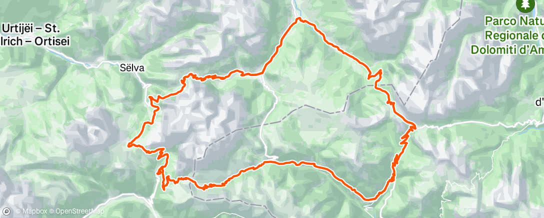 Map of the activity, Sella Ronda