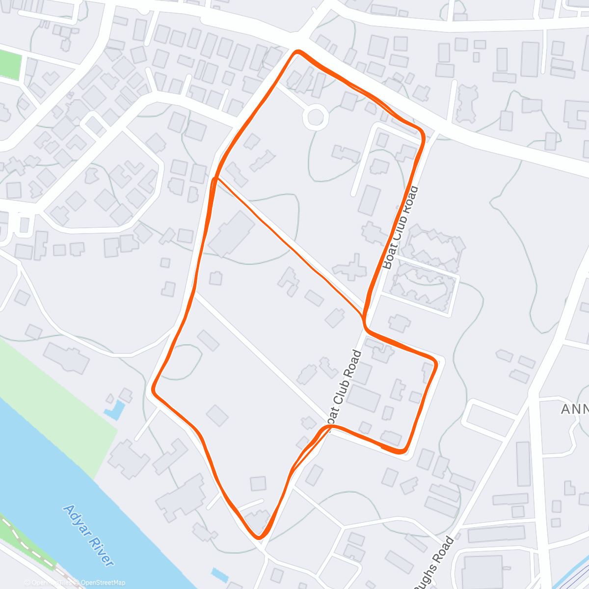 Map of the activity, Night run .. felt good 😅😅🌟🌟