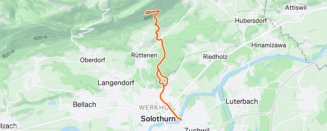 Map of the activity, Lunch Trail Run