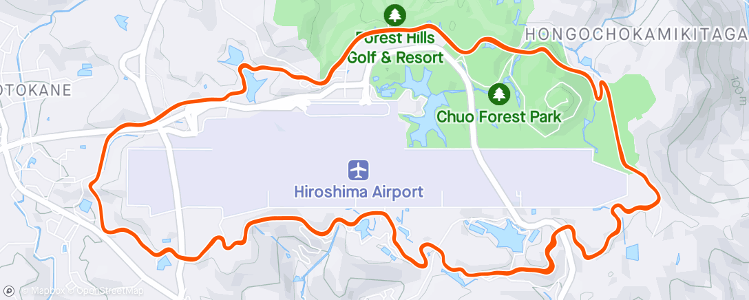 アクティビティ「広島県サイクルロードレース」の地図