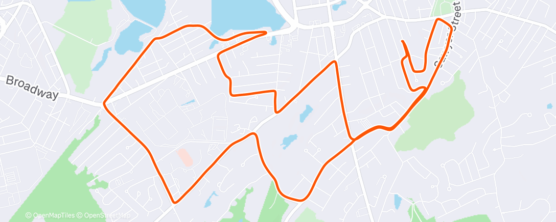 Map of the activity, Lunch Run