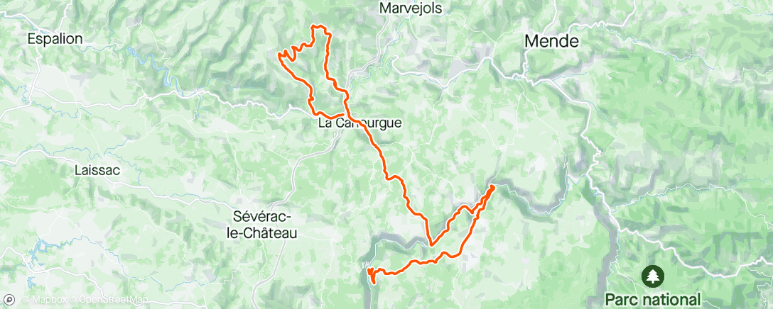 Map of the activity, Lozérienne 👋