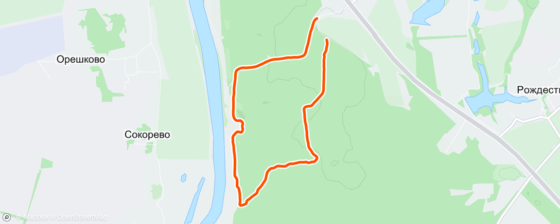 Map of the activity, Morning Run