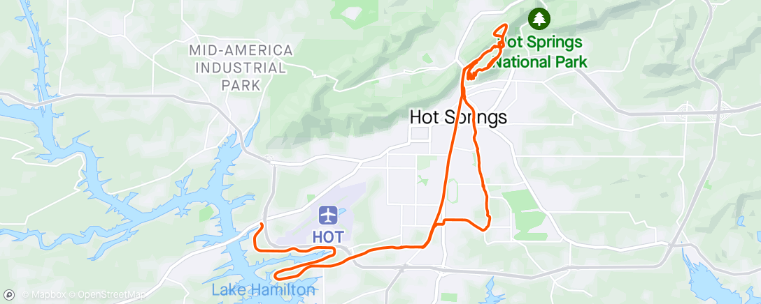 Map of the activity, Hot Springs National Park