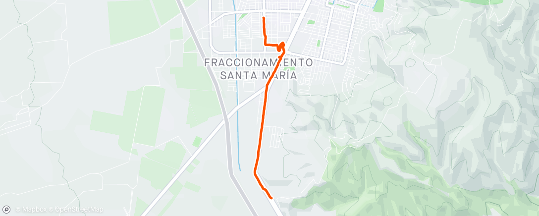 Karte der Aktivität „Caminata vespertina”