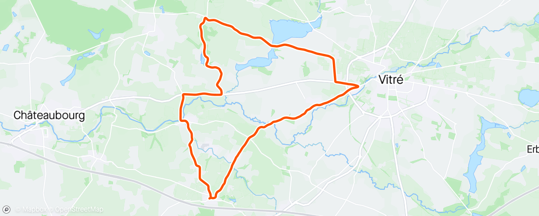 Map of the activity, Sortie vélo route