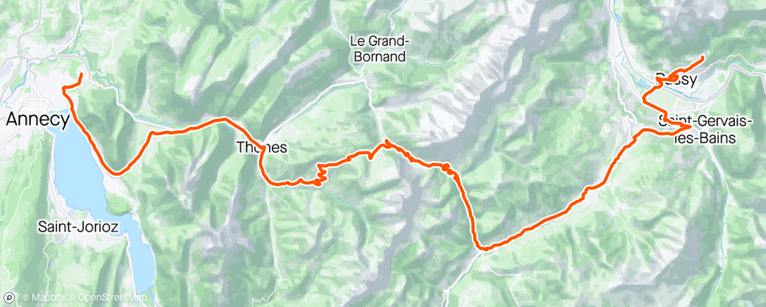 Map of the activity, Home to Annecy