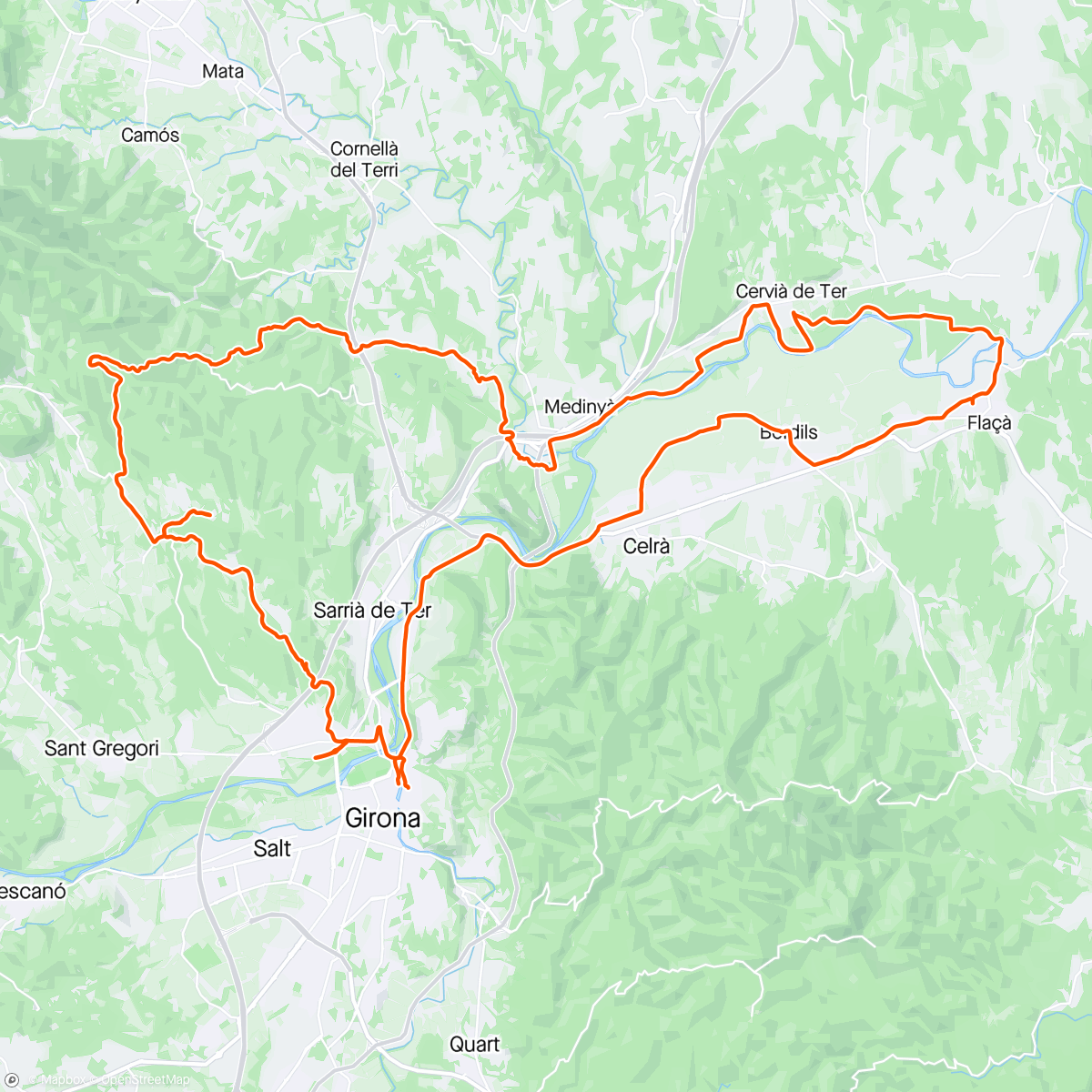 Map of the activity, Traka- first 40km
