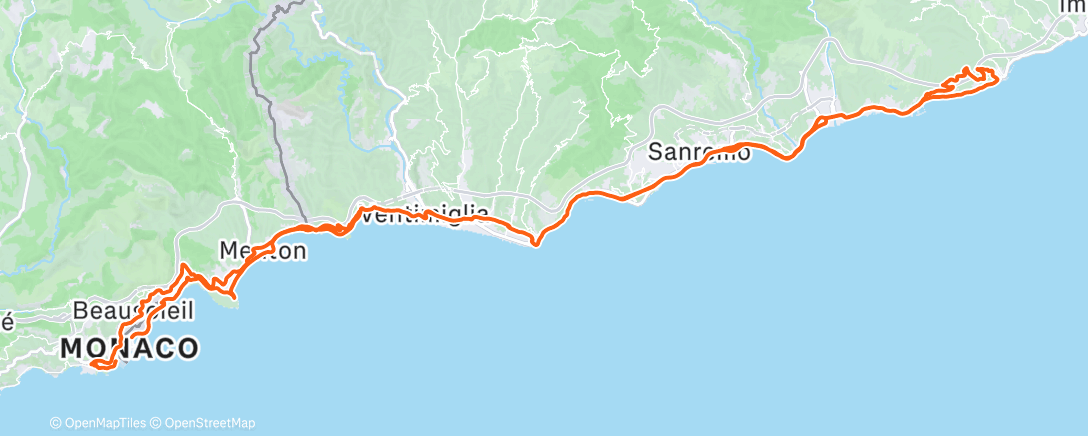 Map of the activity, Fietsen