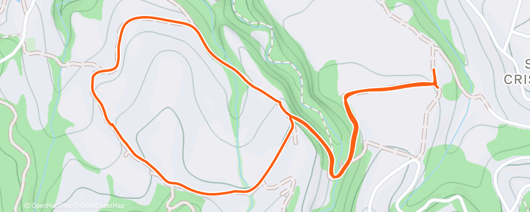 Map of the activity, Chilly delightful mini workout