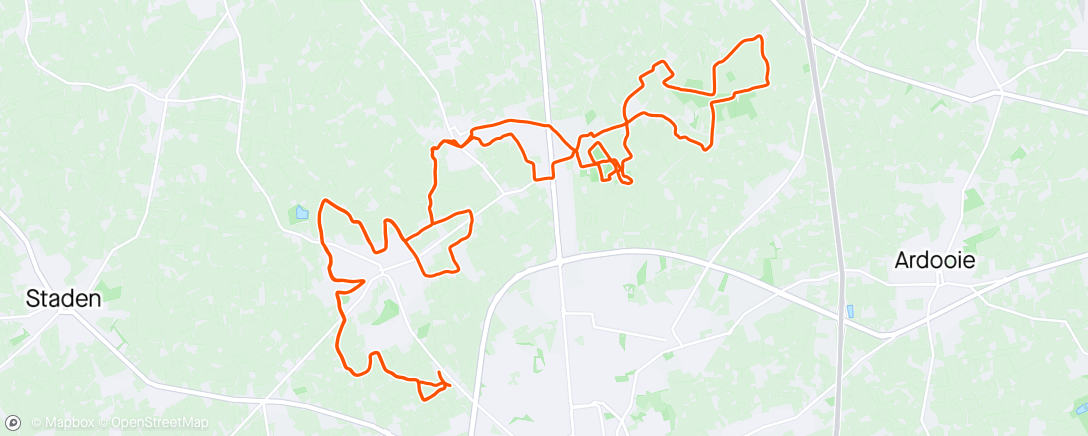 Map of the activity, Marathon van Hooglede