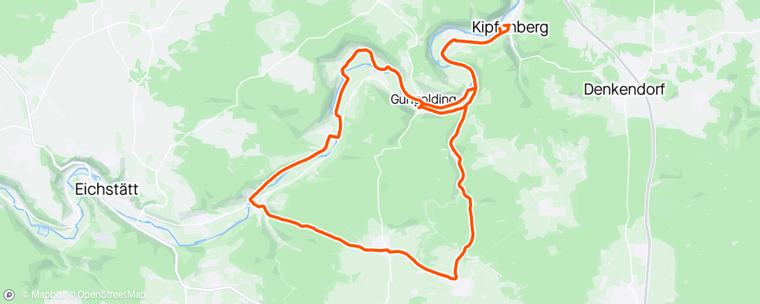 Map of the activity, Altmühltal mit Michael