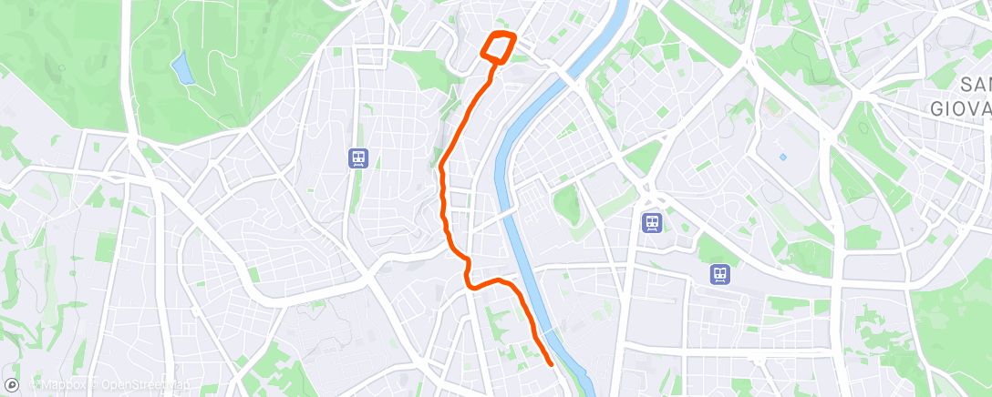 Map of the activity, Morning Run