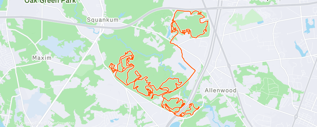 Map of the activity, Morning Mountain Bike Ride