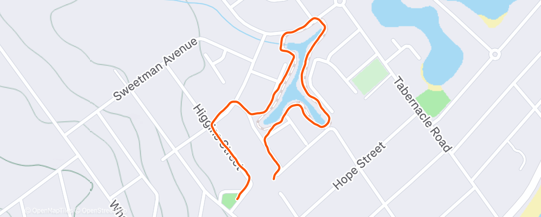 Map of the activity, Evening Walk