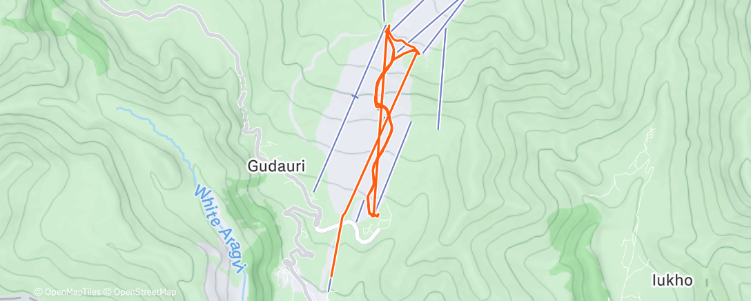 Карта физической активности (Катание на сноуборде (день))