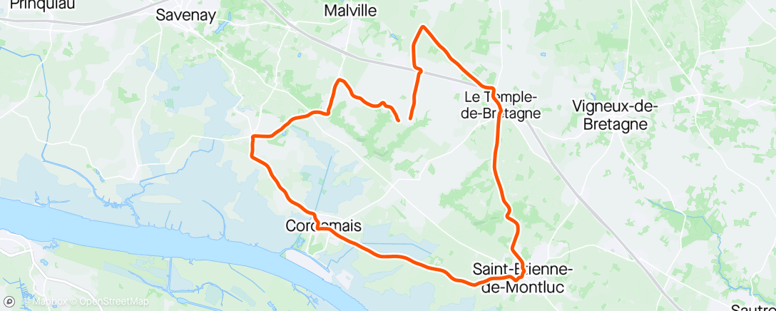 Map of the activity, Sortie vélo avec Noah