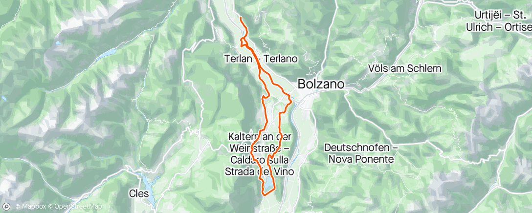 Map of the activity, Cornaiano Monticolo Baehrental Bellavista Missiano