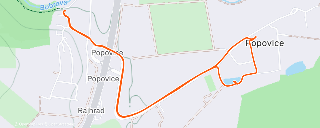 Map of the activity, Afternoon Walk