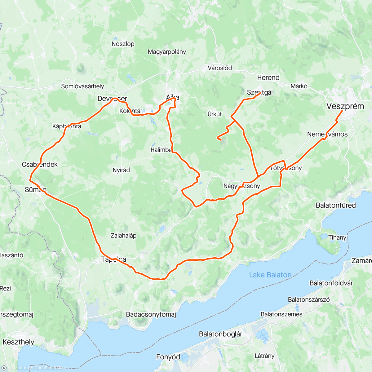 Mapa de la actividad, Morning Ride
