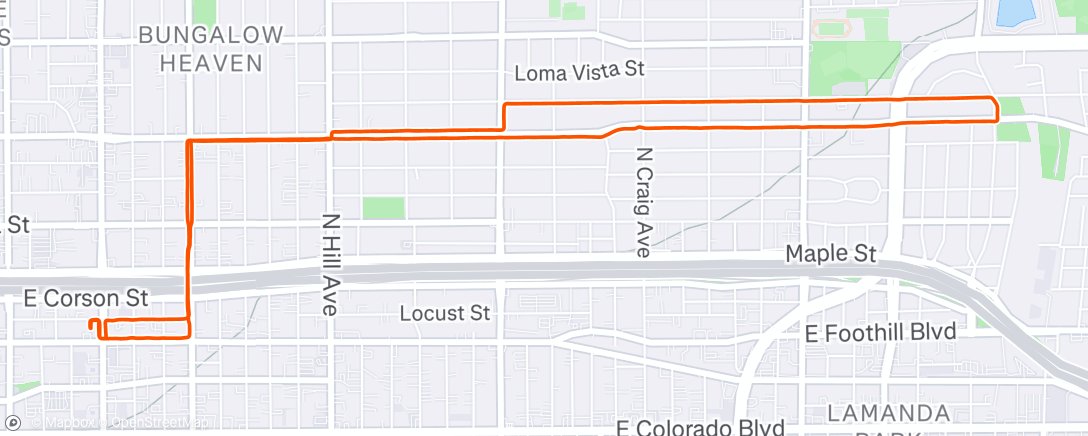 Map of the activity, Run With Us Fun Run