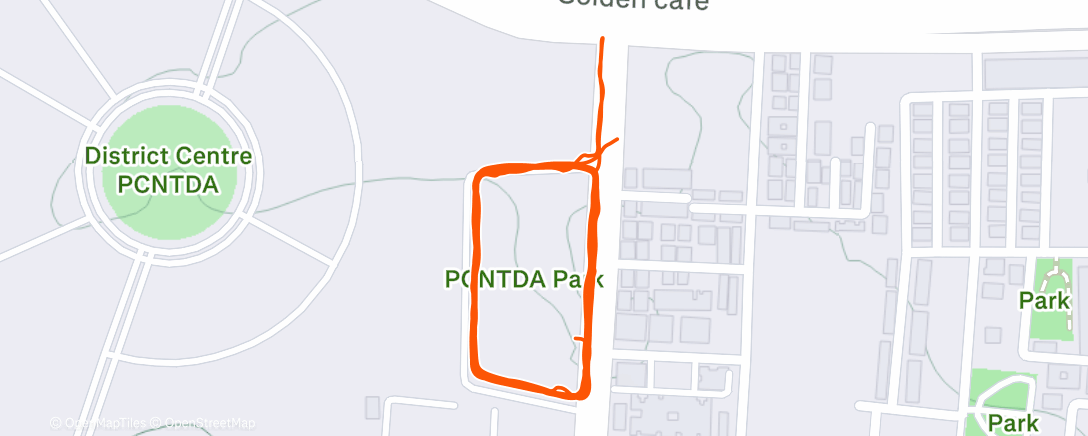 Map of the activity, Evening Run