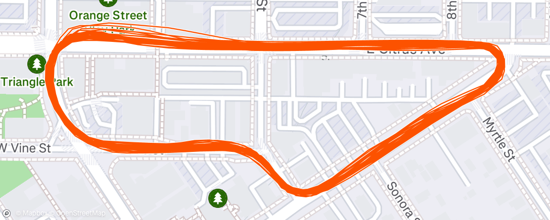 Map of the activity, Redlands stage 3 6th 4th overall