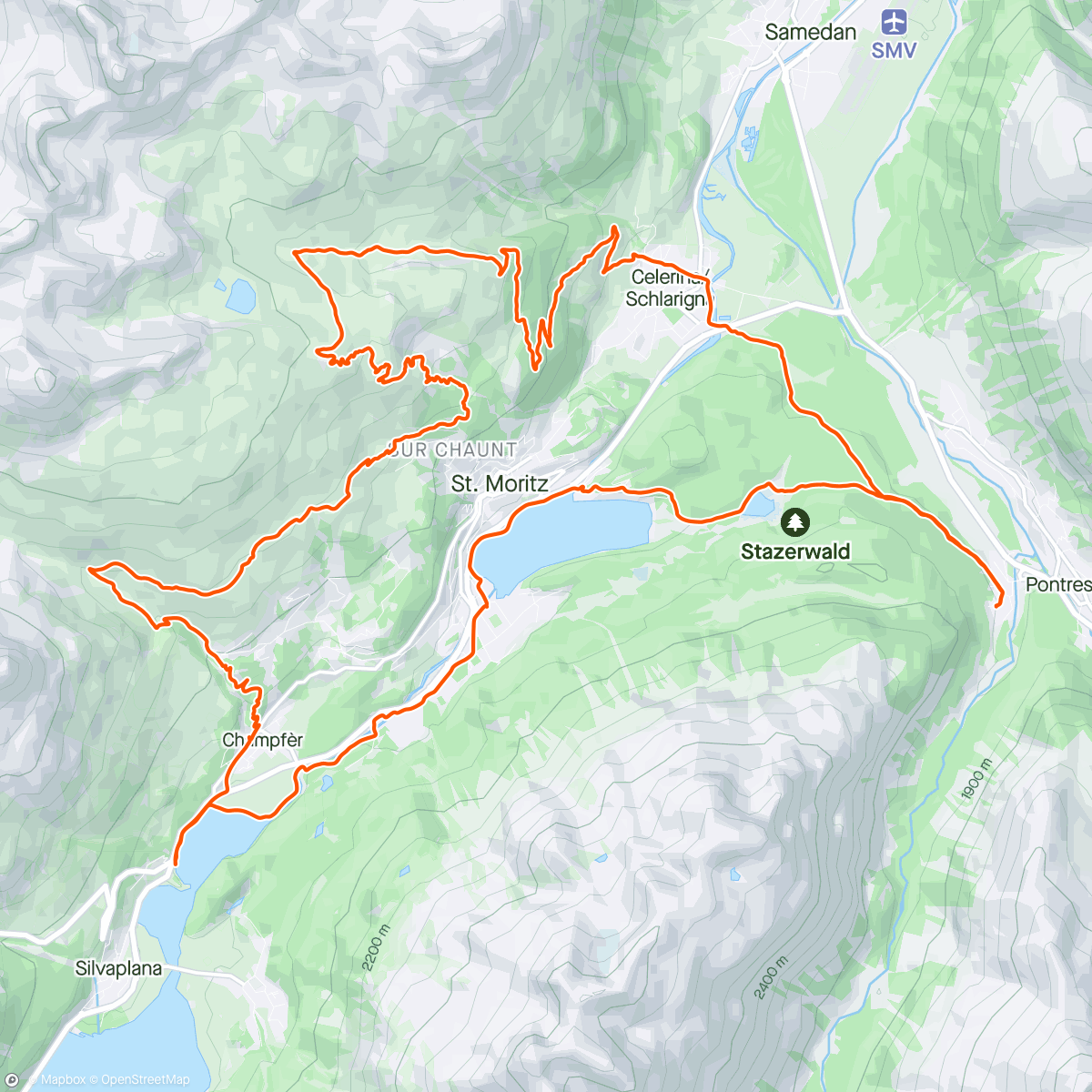 Map of the activity, Flow Trail - Foppettas Trail