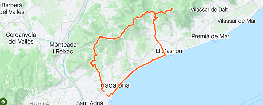 Mapa de la actividad, Bicicleta por la mañana