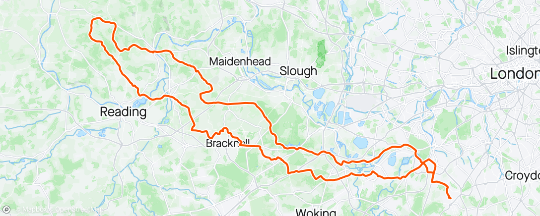 Map of the activity, KWCC club ride