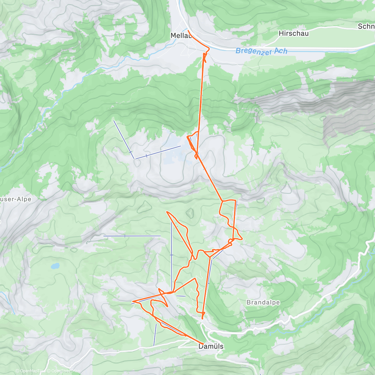 Карта физической активности (Damüls-Mellau)