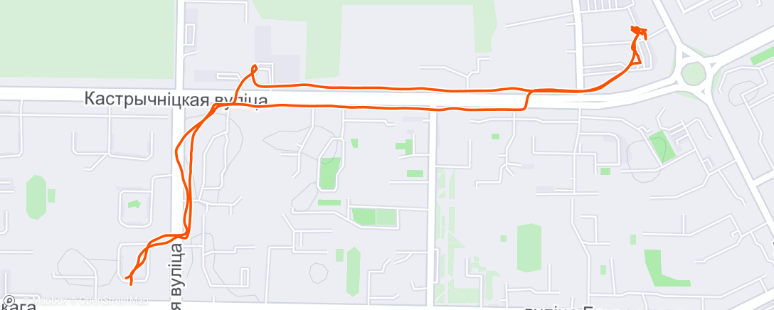 Map of the activity, Вечерний хайкинг