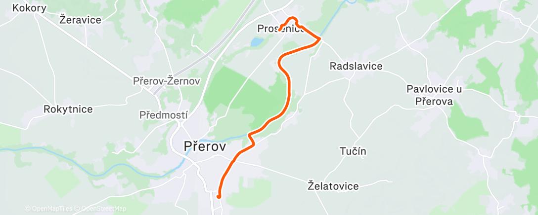 Map of the activity, Afternoon Ride