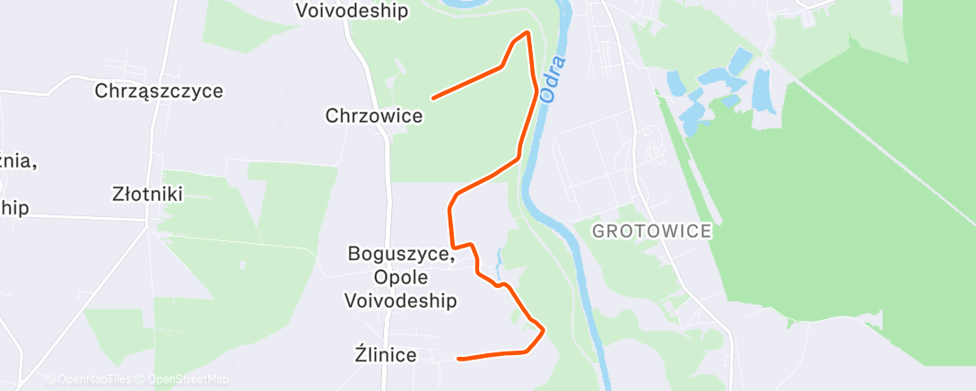 Map of the activity, Lunch Run