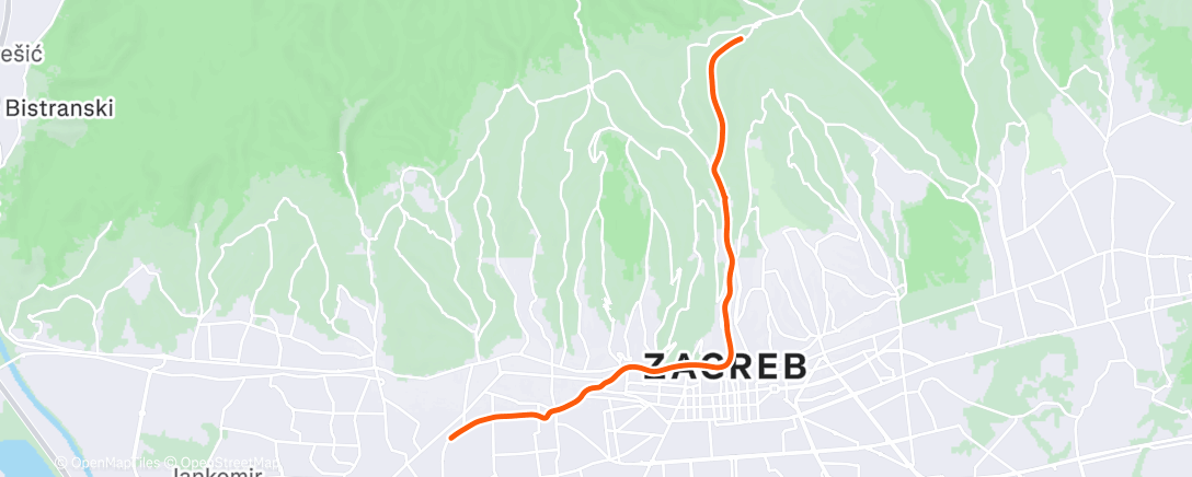 Map of the activity, Midday Walk