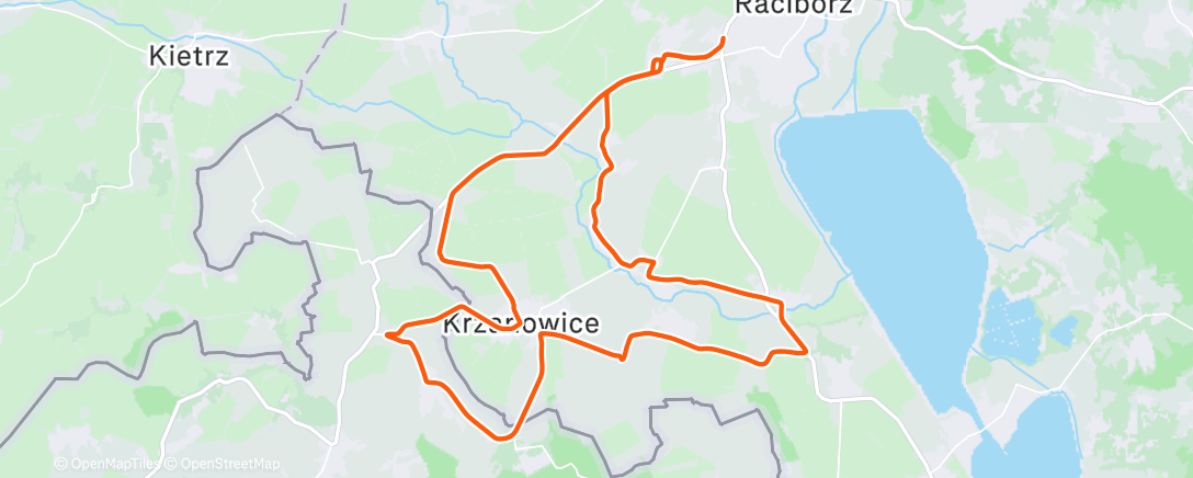 Map of the activity, Lunch Gravel Ride