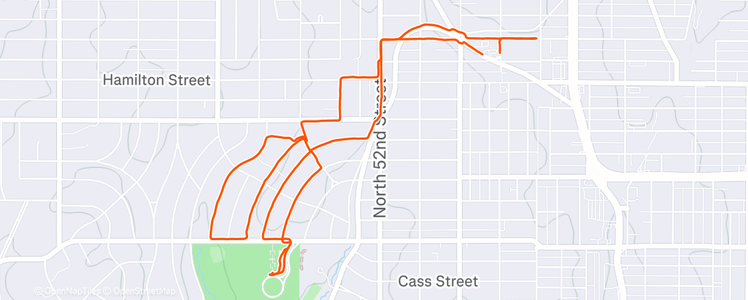 Map of the activity, Christmas Lights Run!!